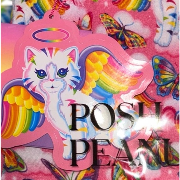 POSH PEANUT🪽 lisa frank 5 6 ANGEL KITTY JOGGERS! NWT ULTRA RARE Collab folder - Picture 8 of 9